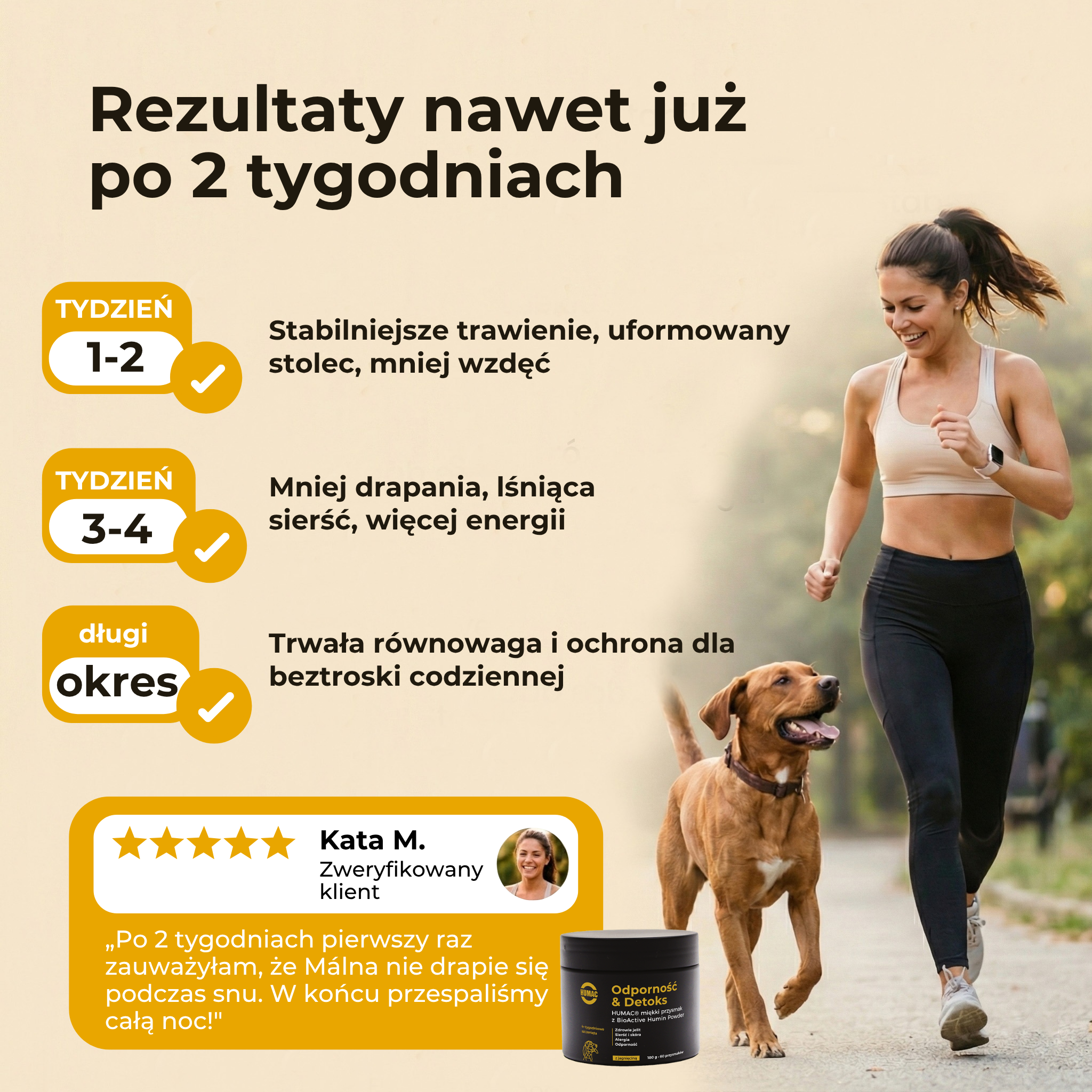 HUMAC® funkcjonalny przysmak 180g (60 szt.) – Odporność & Detoks