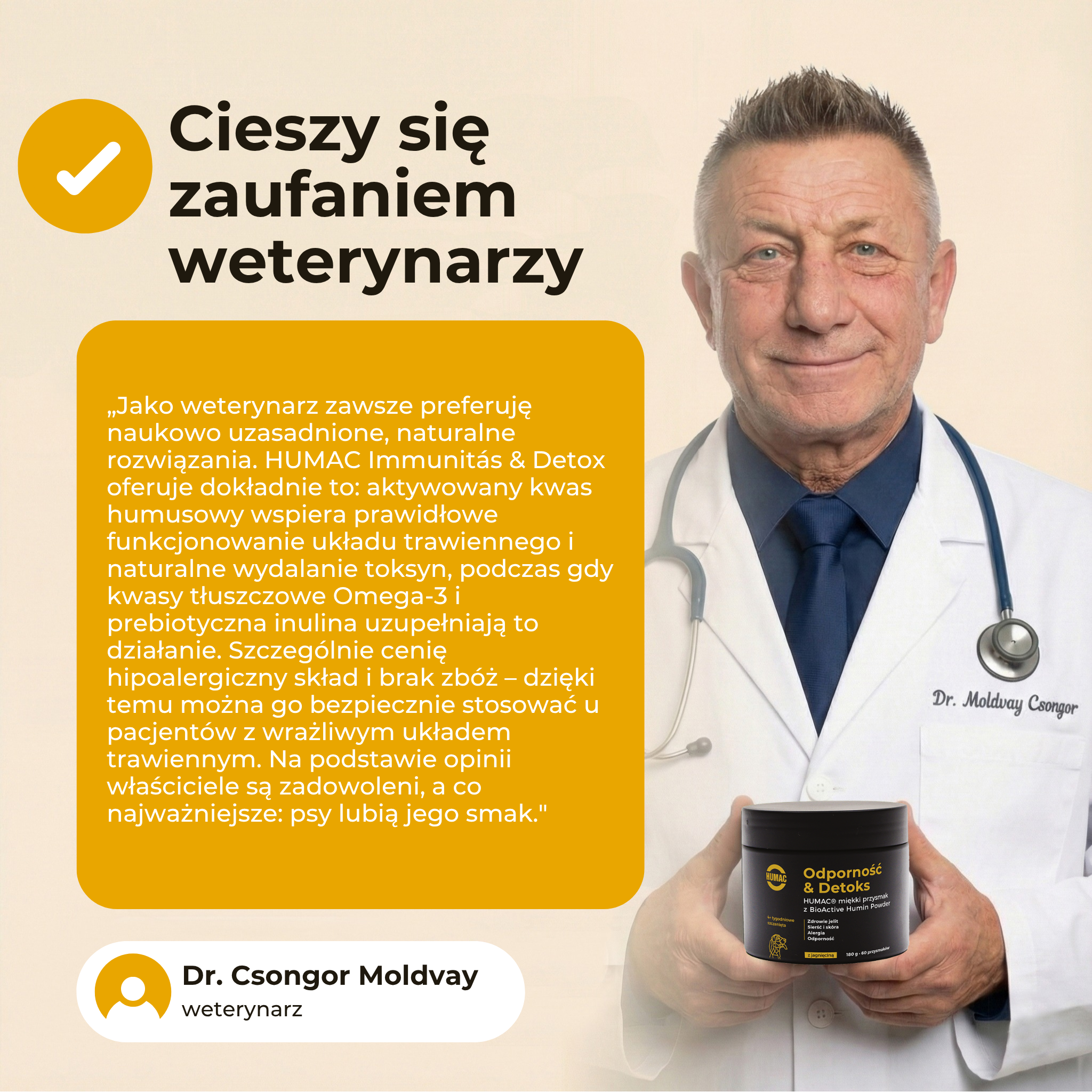 HUMAC® funkcjonalny przysmak 180g (60 szt.) – Odporność & Detoks