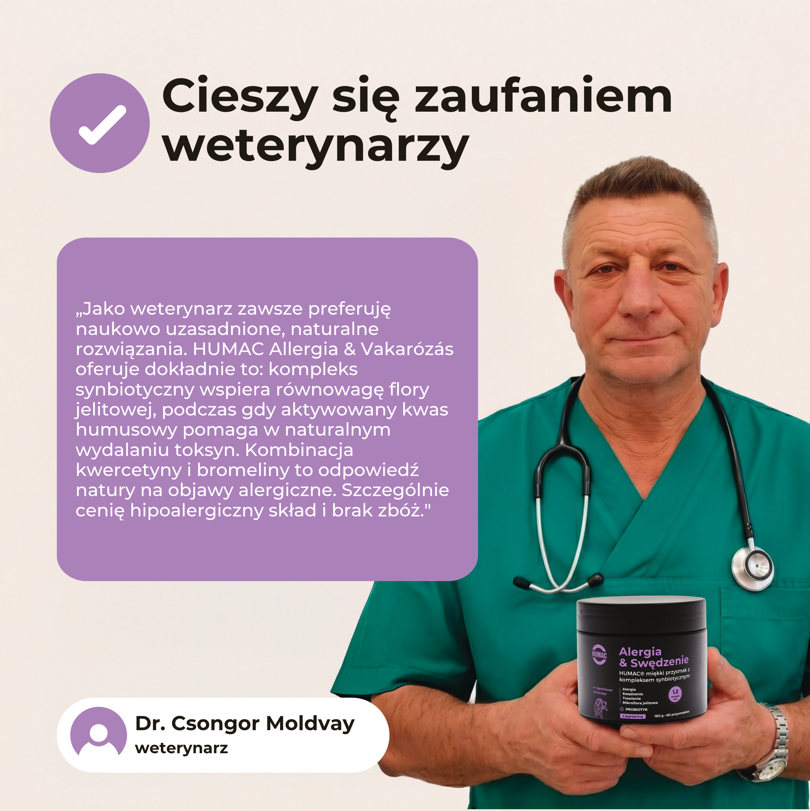 Alergia & Drapanie się – Humac funkcjonalny przysmak 180g (60 szt.)