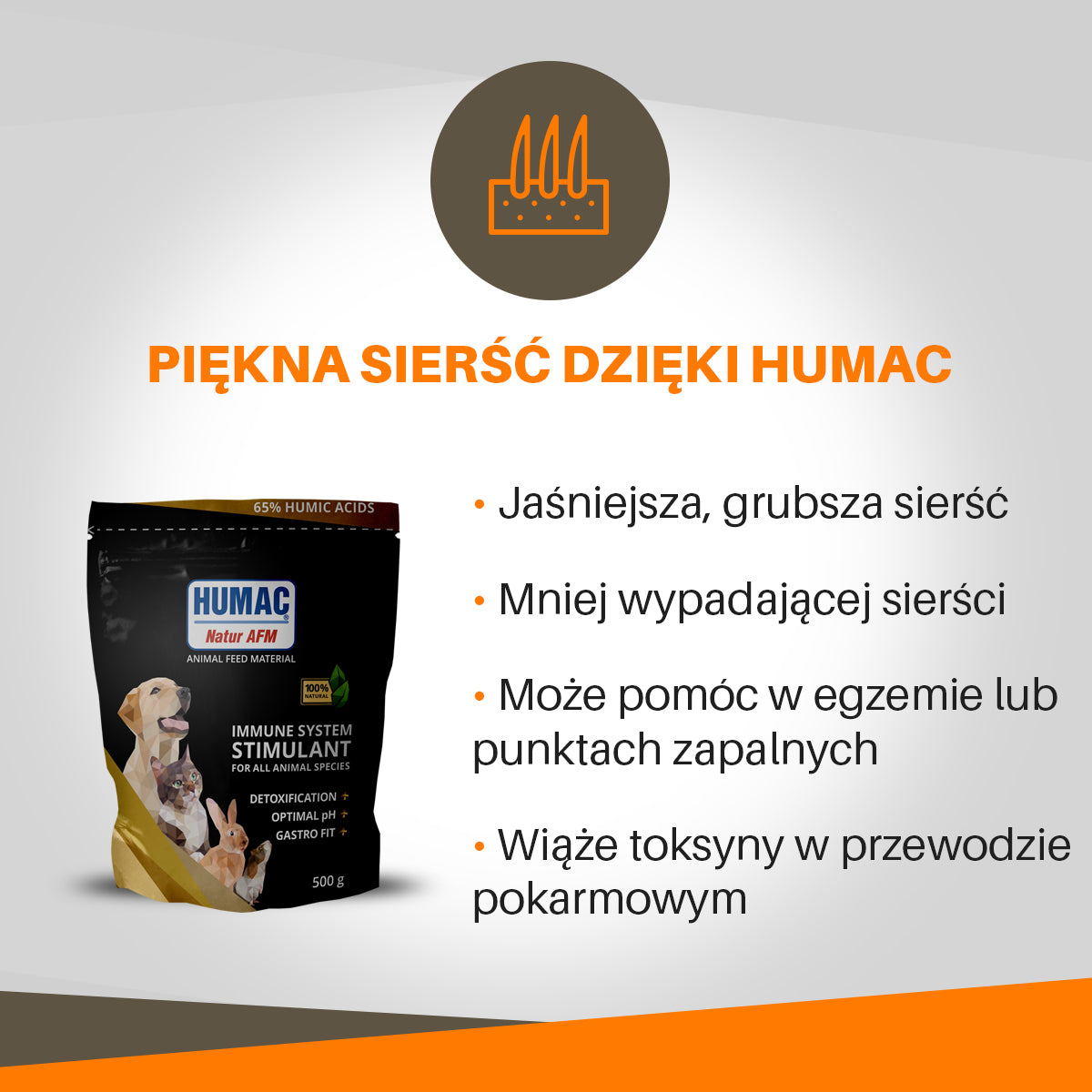 HUMAC® Natur AFM 500 g (opakowanie dla zwierząt średniego i dużego wzrostu)