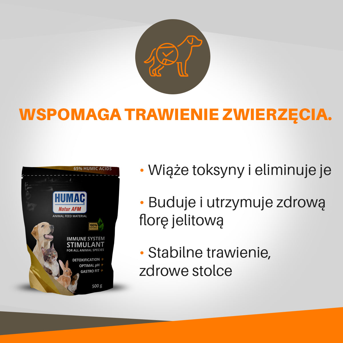 HUMAC® Natur AFM 500 g (opakowanie dla zwierząt średniego i dużego wzrostu)