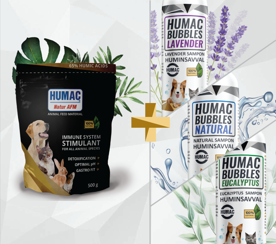 HUMAC® Natur AFM 500g + HUMAC® Bubbles szampon